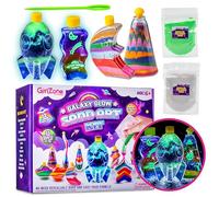 GirlZone Kit d'Art de Sable Phosphorescent de la Galaxie, Sable Magique et Activités Manuelles pour Enfants pour Réaliser l'Art du Sable - Kit Bricolage Enfant