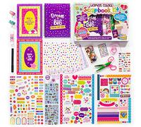 GirlZone Ultimate Collage Scrapbook Kit, Comprenant des Autocollants et Tous les Accessoires Nécessaires pour la Réalisation d'un Album Photo de 40 Pages, Excellente Idée de Cadeaux pour Enfants