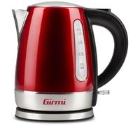 Girmi Bl32 Bouilloire Sans Fil Acier Inoxydable, 1.2 Lt, 1630W, Rouge