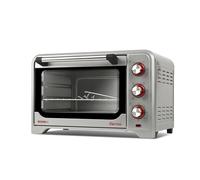 Girmi FE42 Four Électrique à Chaleur Tournante, 2000 W, 42 Litres, Ventilation, Grille en Acier Inoxydable, Argent