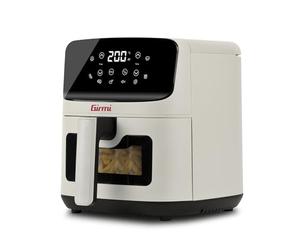 Girmi FG27 "Ecofrit Lite" Friteuse à air, 4,2 litres, 1400 W, écran numérique, 8 programmes, minuterie, 80-200C, BPA-PFOA Safe, livre de recettes inclus.