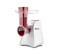 Girmi GT45 Raclette et Râpe Électrique, 150 W, avec Accessoire Porte-Rouleau, 5 Rouleaux en Acier Inoxydable, Entièrement Démontable, Coloris Blanc-Rouge