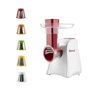 Girmi Raclette/râpe électrique GT45 – 150 W, 5 rouleaux inox, démontable, porte-rouleau blanc/rouge