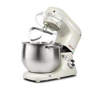Girmi - IM50 Robot Pâtissier Planétaire, 2200W Max, Bol 8 Litres, 6 Vitesses Plus Pulse, Bol Inox avec Poignée, Système de Sécurité, Accessoires Inclus, Couleur Crème