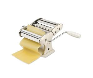 Girmi IM92 Machine à Pâtes, Corps en Inox, 7 Niveaux d’Épaisseur, 3 Formats de Pâtes, Rouleaux en Aluminium, Couleur Crème