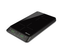 Girmi PI52 Plaque de cuisson double induction 2000 W + 1500 W, cuisson rapide, convient aux poêles à frire de 8 à 26 cm, affichage numérique et minuterie