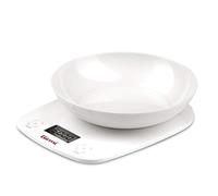 Girmi PS0101 Balance de Cuisine, Plastique, Précision 1 g - 5 Kg, Écran LCD 45 X 22 mm, Arrêt Automatique, Fonction Tare, Blanc