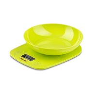 Girmi PS0103 Balance de Cuisine, Plastique, Précision 1 g - 5 Kg, Écran LCD 45 X 22 mm, Arrêt Automatique, Fonction Tare, Vert