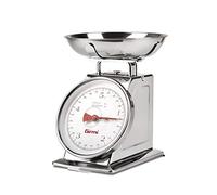 Girmi PS90 Balance de Cuisine Mécanique, Bol 1 L, Corps Inox, Graduation 20 g - Capacité 5 Kg, Fonction Tare