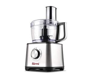 Girmi RB76 Robot Multifonction "Mastro Girmi", 600 W, Corps Inox, Capacité 1200 ml, 2 vitesses + Pulse, Double sécurité d’enclenchement, 7 accessoires inclus