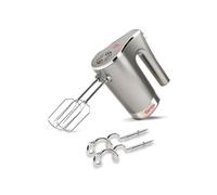 Girmi Sb42 Mastro Mix Batteur électrique 300 W, 5 vitesses, fouets pour crème et blancs d'œufs, crochets à pâte en acier inoxydable, bouton d'émission pour fouets, gris