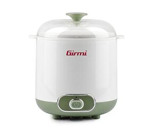 Girmi YG02 Yaourtière électrique pour yaourt maison et yaourt grec, blanc et vert