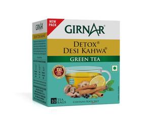 Girnar sacs detox thé vert - desi kahwa, 10 sacs