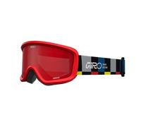 Giro Chico 2.0 Lunettes de ski et de snowboard pour enfant | Double écran anti-buée, rembourrage doux, compatible avec le casque, jeune taille S | Couleur : noir/amber scarlet
