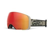 Giro Comp Snow Masque de ski Stone Tan Wordmark - Rouge vif et infrarouge vif