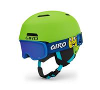 Giro Crue MIPS Combo Pack Casque de ski pour enfants Casque de snowboard avec lunettes assorties pour jeunes garons et filles Vert vif mat S 525