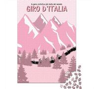 Giro D'Italia Cycling Race Poster Idée Noël Puzzle en Bois, 1000 pièces