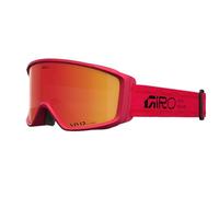 Giro Index 2.0 Stacked - Vivid Masque Ski Snowboard Pour Porteurs De Lunettes, Technologie Vivid Optics By Zeiss, Confort Optimal, Vision Claire Sans Buée, Couleur : Red/Ember, Taille : OS