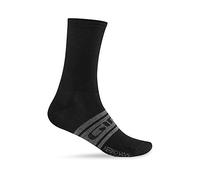 GIRO Merino Wool Seasonal Cycling Socks, Unisex, Fahrradsocken Merino Wool Seasonal Socken, Black/Charcoal Clean, XL