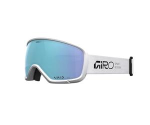 Giro Ringo Stacked Lunettes De Ski Avec Lentille Vivid Optics By Zeiss, Intégration Parfaite Avec Casque, Mousse Faciale Triple Couche, Traitement Antibuée, Couleur : White/Royal, Taille : OS