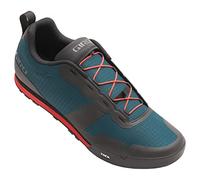 GIRO Tracker Fastlace Chaussure de Cyclisme de Montagne, Harbor Blue Bright Red, 41 EU