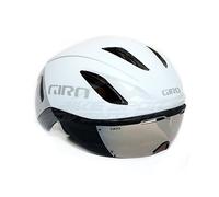 GIRO Vanquish Casque de Cyclisme Mixte, Blanc Mat/argenté, Medium (55-59 cm)