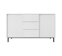 Girona - buffet bas - blanc - 3 tiroirs et 2 portes - 153 cm - Blanc