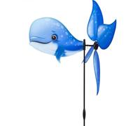 Girouette à planter spin critter baleine bleue invento