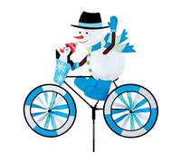 Girouette à planter vélo et bonhomme de neige