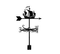 Girouette à vent créative en métal vintage pour jardin direction exquise avec antirouille pour extérieur, jardin, toit, paddock, décoration voilier
