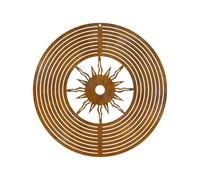 Girouette à vent en métal à suspendre pour jardin rotatif 3D Dvj836 (doré, 25 cm)