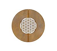 Girouette à vent en spirale en métal à suspendre pour jardin, cour, terrasse, ferme Lqz357 (marron, 25 x 25 cm)