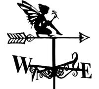 Girouette Ange Girl | Roue à vent décorative sur piquet de jardin | Girouette de jardin ange