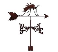 Girouette Anti-Moustique en Fonte avec girouette montée sur Le Toit, indicateur de Direction du Vent en métal pour, Outil de Mesure pour Toit extérieur, Ferme, Cour