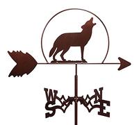 Girouette Artisanale, girouette de Ferme en Acier Inoxydable, indicateur de Direction du Vent, Ornement en métal, Outils de Mesure pour toits de extérieur, Facile à Utiliser à Installer