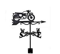 Girouette au design rétro avec indicateur de direction du vent en acier inoxydable - Outil de mesure avec support de montage pour décoration de jardin, terrasse, cour