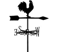 Girouette avec Poules et Piquet de Jardin, indicateur de Direction du Vent, Coq Noir, décoration pour Jardin, décoration Artisanale