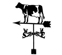 Girouette avec Vaches Girouette en Acier Inoxydable Girouette Ornement Indicateur De Direction du Vent Piquet De Jardin Girouette Outil De Mesure