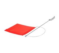 Girouette Bateau Drapeau de Direction du Vent Extérieur, Acier Inoxydable | Indicateur Marin Pratique, Rouge 130x110mm, Installation Simple pour Yacht et Bateau