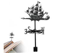 Girouette Bateau Pirate Girouettes Météo pour Le Jardin Toit Montage Girouette pour Cour Indicateur de Direction du Vent en métal pour Jardin Patio Toit Décor girouettes girouettes pour Le Jardin