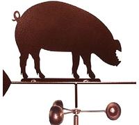 Girouette Cochon girouette Animal en métal girouette scène Piquet de girouette décorative indicateur de Direction du Vent pour Outil de Mesure extérieur pour hangars