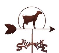 Girouette Cour en Fer forgé Indicateur de Direction du Vent Acier Inoxydable Résistant à la Corrosion Girouette Outil de Mesure avec Support de Montage 35 * 50 cm (P