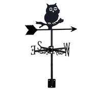 Girouette créative en Acier Inoxydable avec revêtement antirouille, Motif Hibou planant, décoration de Jardin, indicateur de Direction(Birds)
