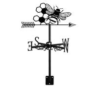 Girouette créative en métal, modèle Abeille, avec toits, indicateur de Direction du Vent for Jardin extérieur(Bee)