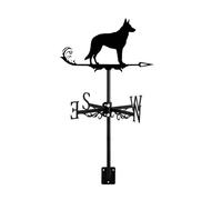 Girouette créative en métal ornement animal chien modèle girouette avec toits indicateur de direction pour extérieur, jardin, cour, Poméranie