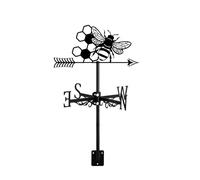 Girouette créative en métal Ornement modèle Abeille girouette avec toits mesurant l'indicateur de Direction du Vent pour Jardin extérieur, Abeille