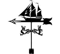 Girouette cuirassée avec revêtement antirouille | Indicateur de direction du vent | Piquet de jardin Art Decor