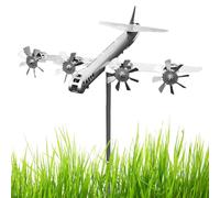 Girouette d'avion en métal faite à la main - Décoration plate sur le thème de l'aviation | Décoration de jardin bombardier d'avion pour les amateurs de vol, girouette décorative pour les amateurs