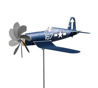 Girouette D'avion - Girouette En Métal De Jardin Exterieur | Girouette D'avion En Métal | Moulin À Vent Pour Décoration De Pelouse Cour Et Jardin 35x18x9cm