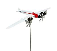 Girouette d'avion - Sculpture à vent d'extérieur | Figurine décorative d'aviation pour patio, terrasse, indicateur de vent, art d'avion en acier pour conception de paysage de jardin